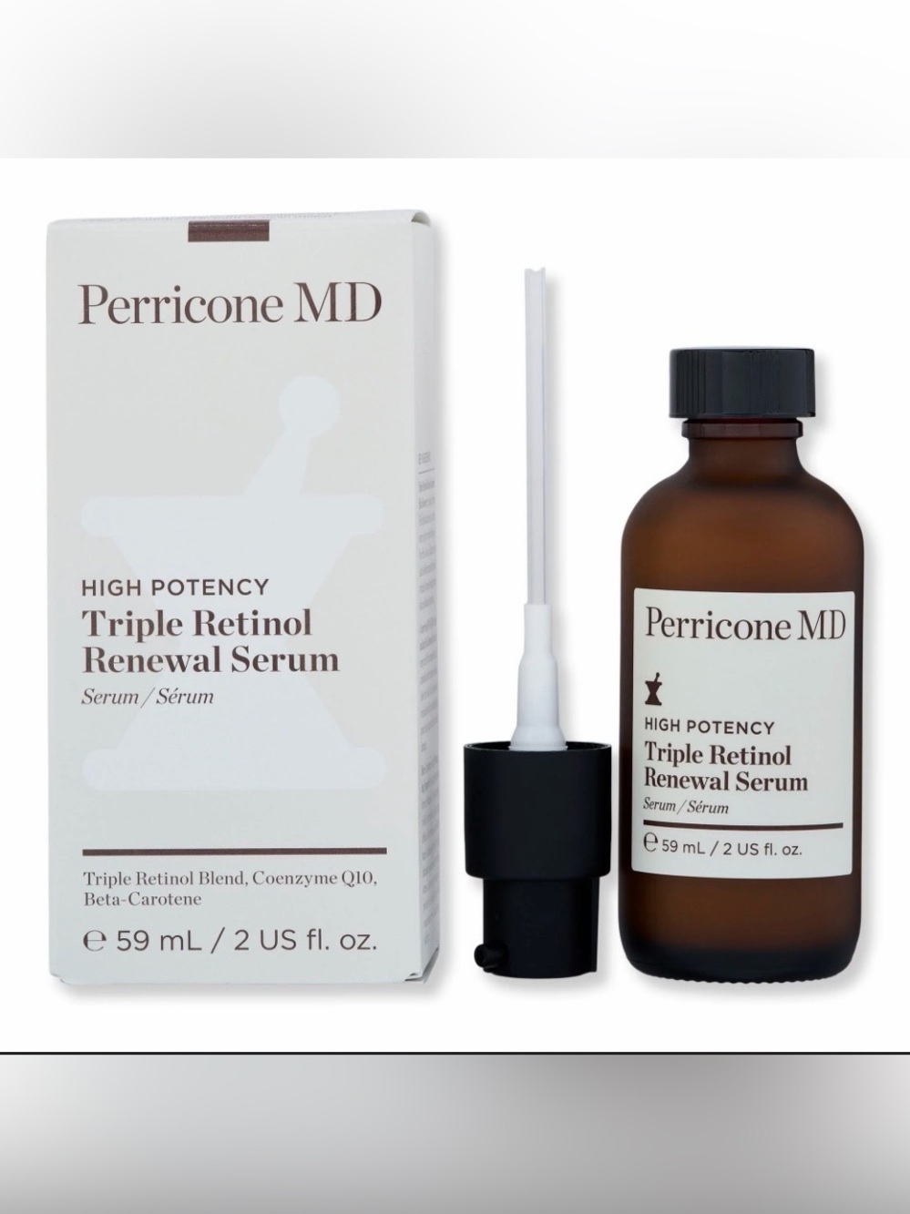 Perricone MD Triple Retinol Renewal Serum - Cream & Brown Accent